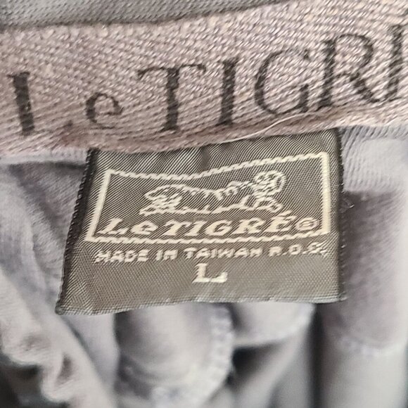 Le Tigre Men's Hooded Lined Windbreaker Jacket Blue/Gray Size L - Picture 7 of 7